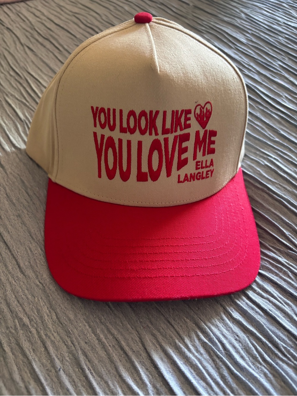 Ella Langley 'You Look Like You Love Me' Red & Tan Trucker Hat